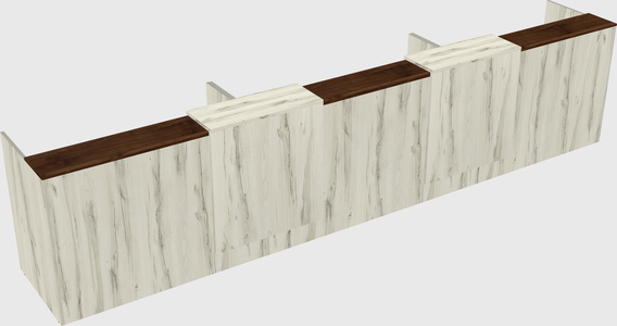 Long reception desk