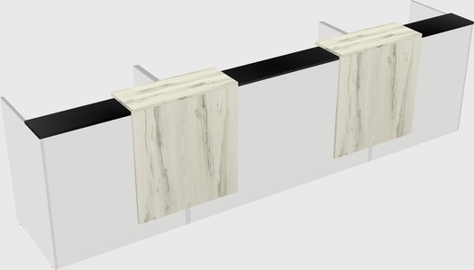 Long reception desk
