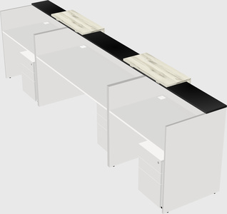 Long reception desk