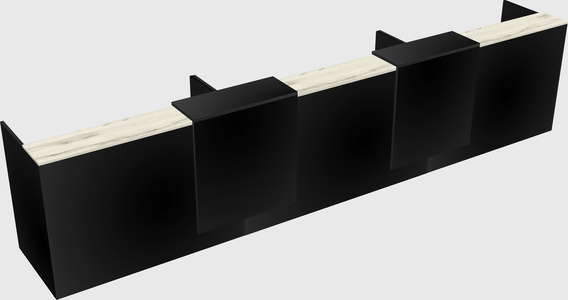 Long reception desk