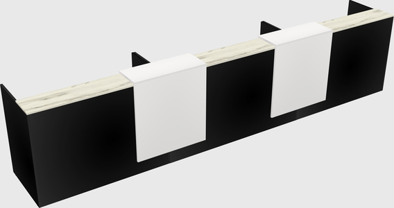 Long reception desk