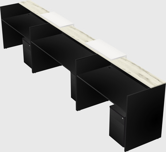 Long reception desk