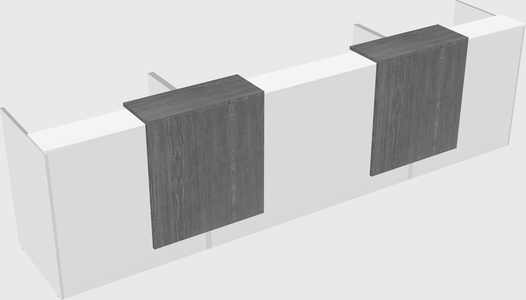 Long reception desk
