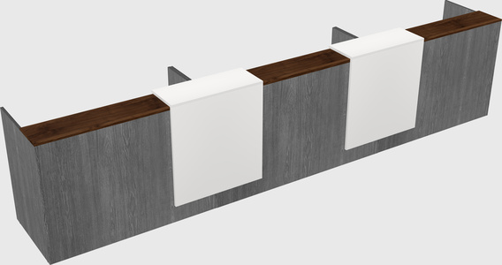 Long reception desk