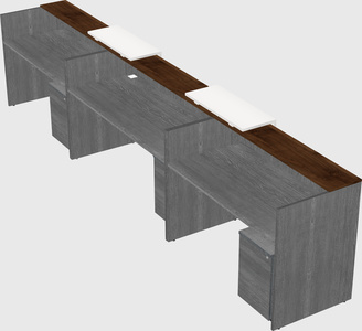 Long reception desk
