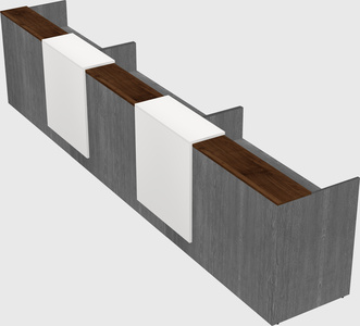 Long reception desk