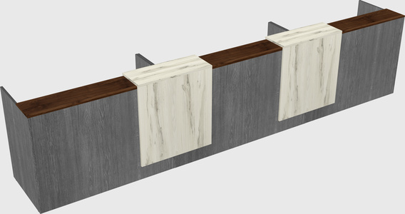 Long reception desk