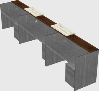 Long reception desk