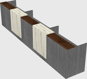 Long reception desk