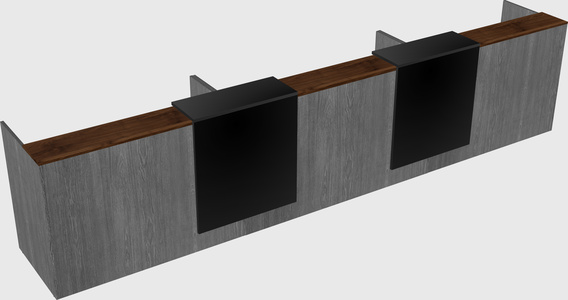 Long reception desk