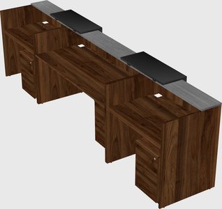 Long reception desk