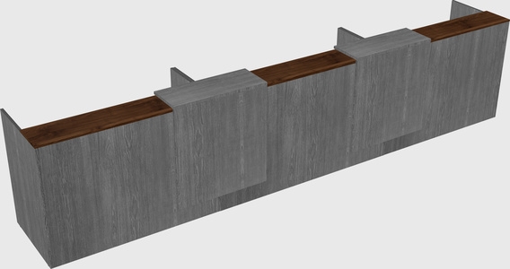 Long reception desk