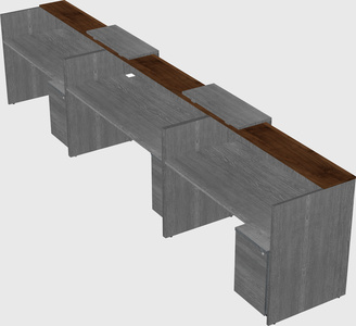 Long reception desk