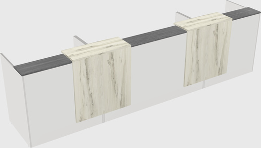 Long reception desk