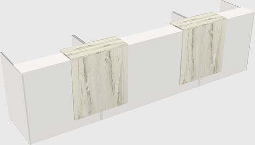 Long reception desk