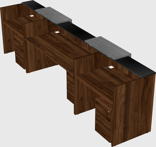 Long reception desk