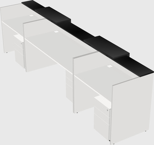 Long reception desk