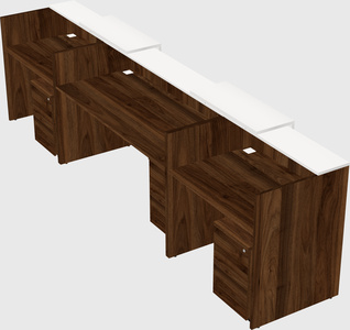 Long reception desk