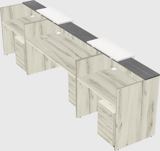 Long reception desk