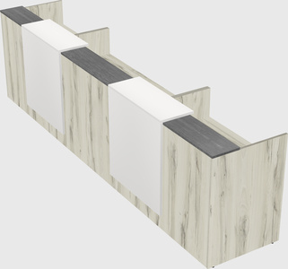 Long reception desk