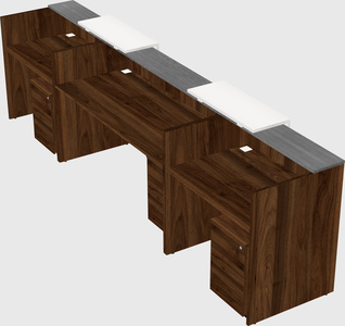 Long reception desk