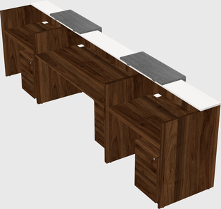 Long reception desk