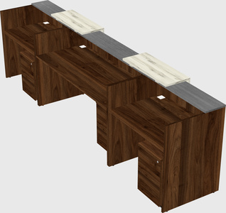Long reception desk