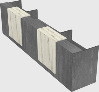 Long reception desk