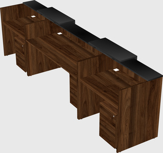 Long reception desk
