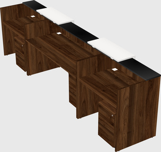 Long reception desk