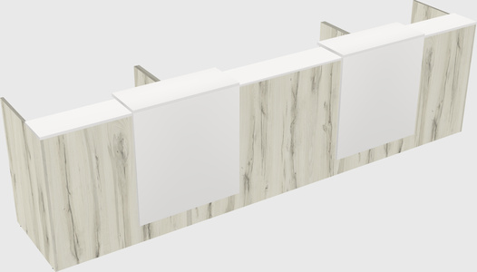 Long reception desk