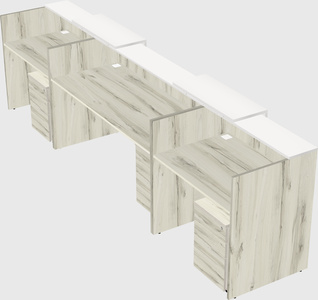 Long reception desk
