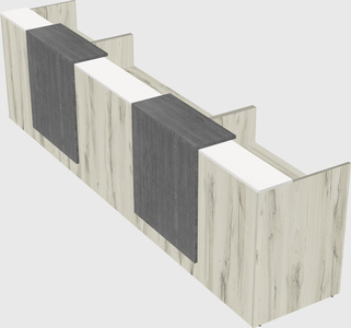 Long reception desk