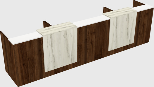 Long reception desk