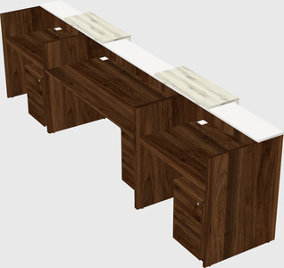 Long reception desk