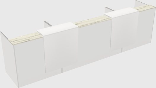 Long reception desk