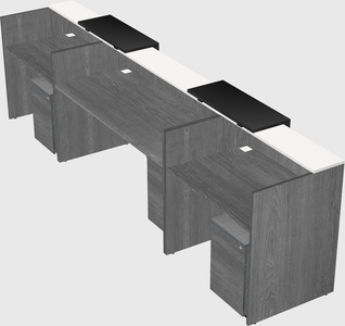 Long reception desk