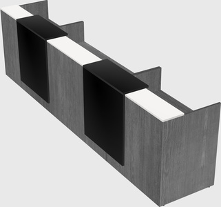 Long reception desk