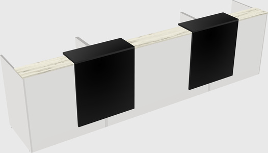 Long reception desk