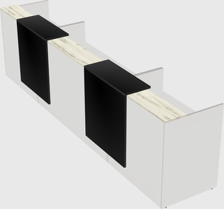 Long reception desk