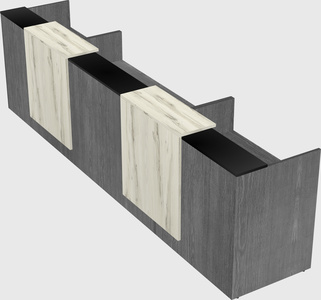 Long reception desk