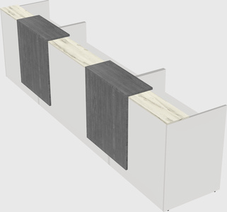 Long reception desk