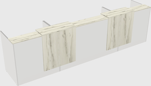 Long reception desk
