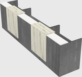 Long reception desk