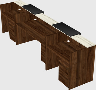 Long reception desk