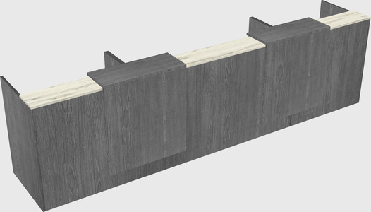 Long reception desk