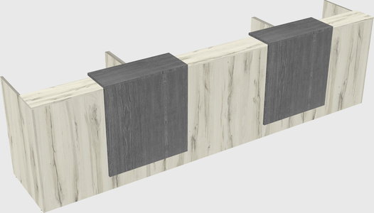 Long reception desk