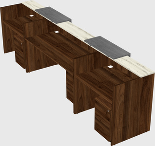 Long reception desk