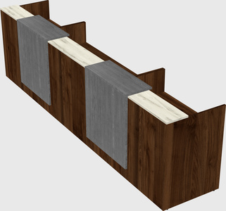 Long reception desk