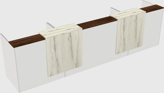 Long reception desk
